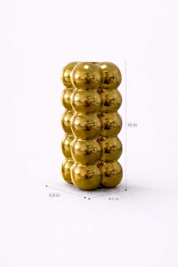 Celestra Gold Orb Vase