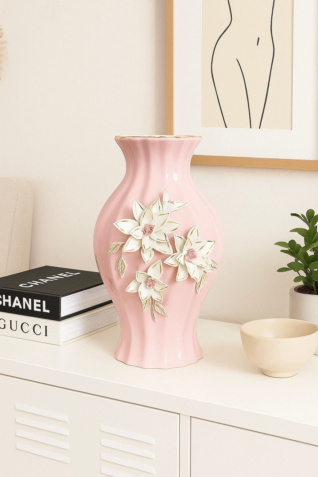 Blossom Reverie Ceramic Vase Set