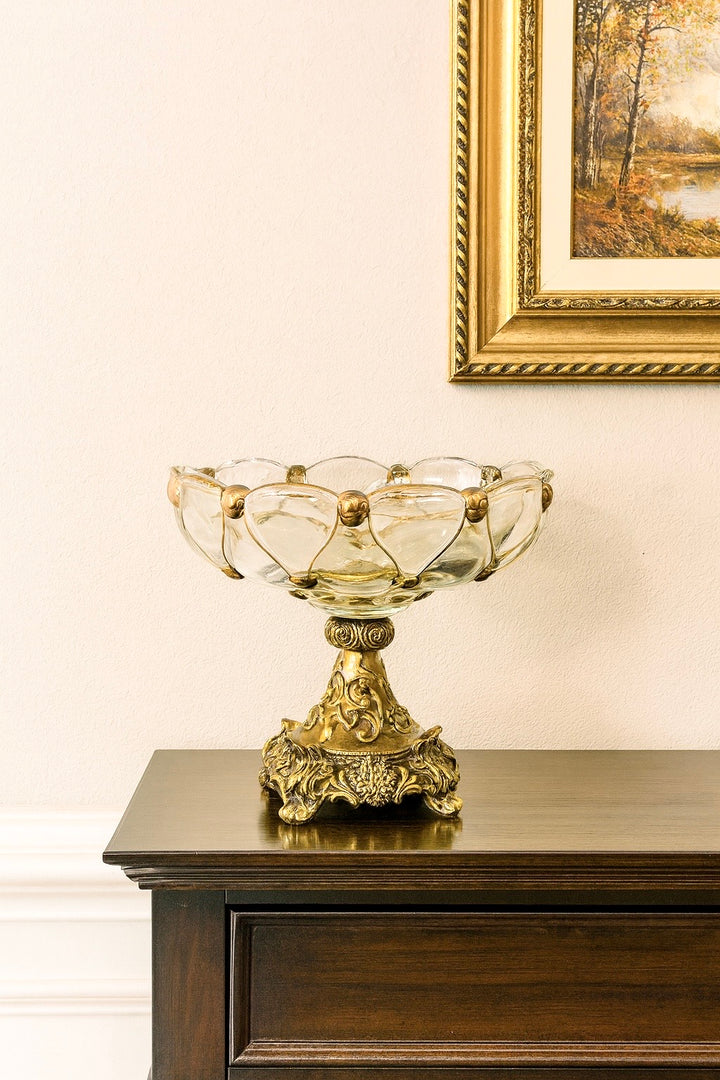 Baroque Crystal Pedestal Bowl