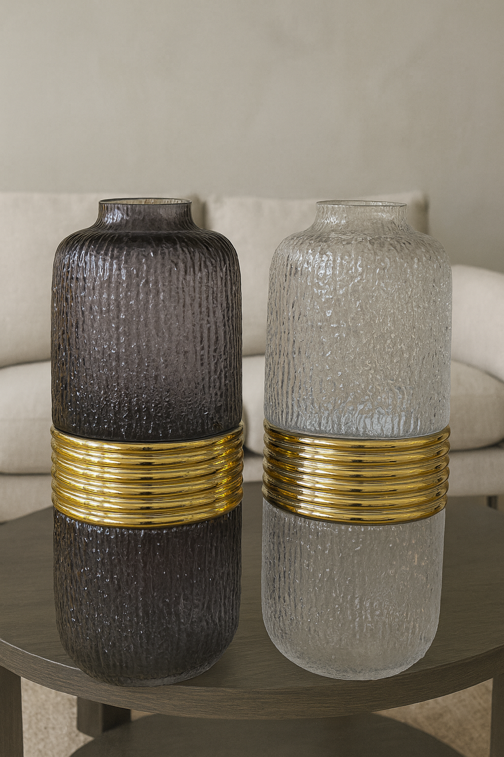 Aurelio Textured Glass Vase