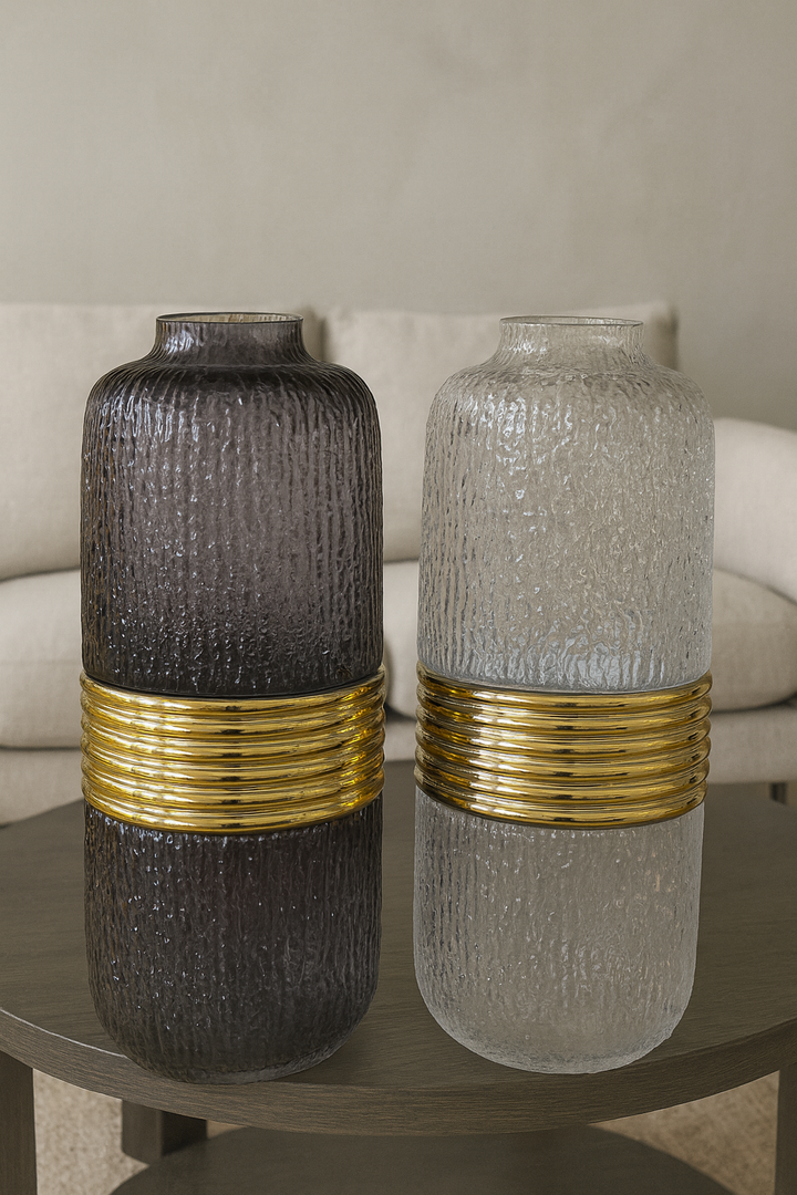 Aurelio Textured Glass Vase