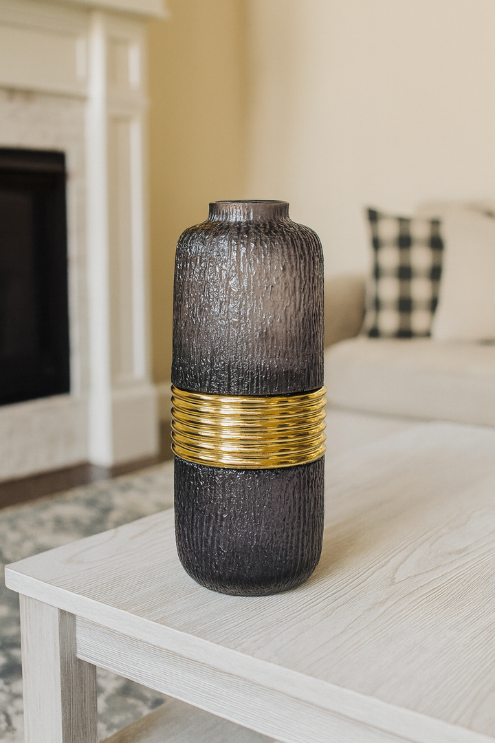 Aurelio Textured Glass Vase