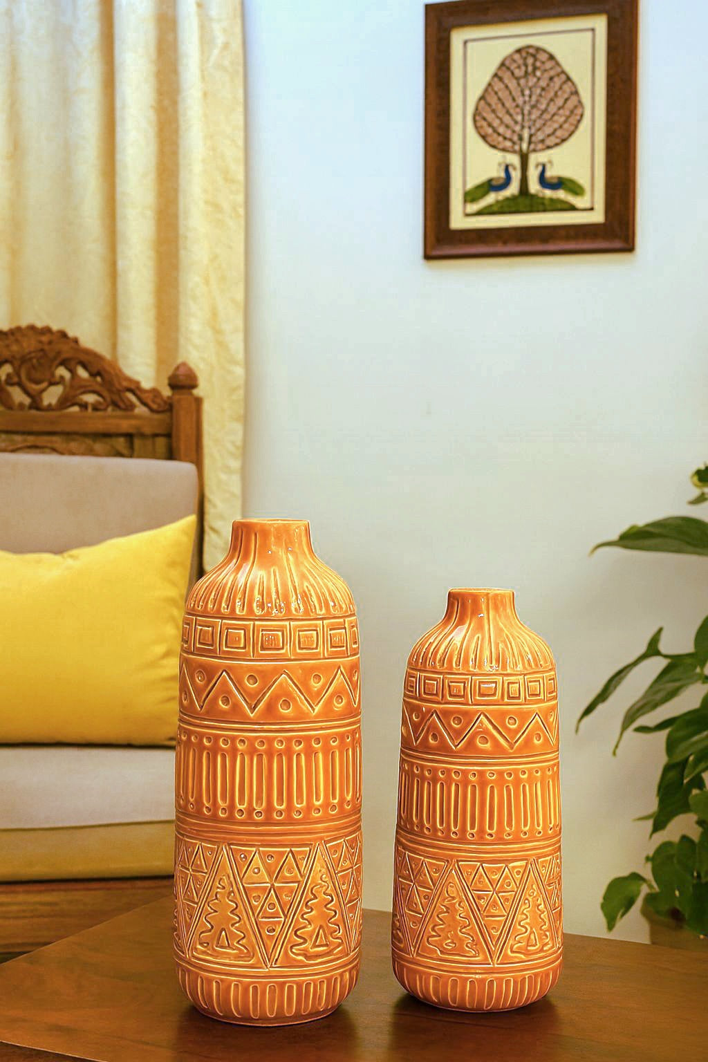 Amber Heritage Vase set