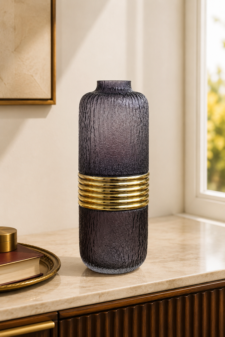 Aurelio Textured Glass Vase
