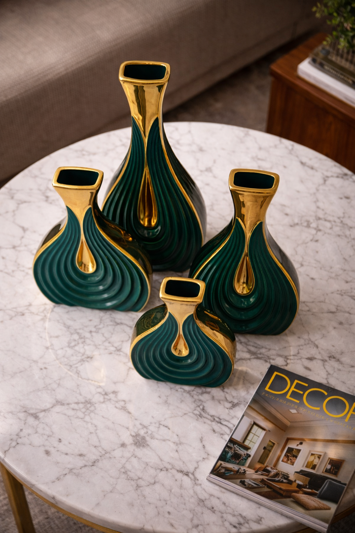 Opulent Cascade Vase Collection Set