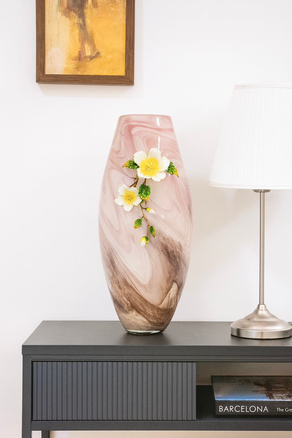 Roselia Bloom Glass Vase