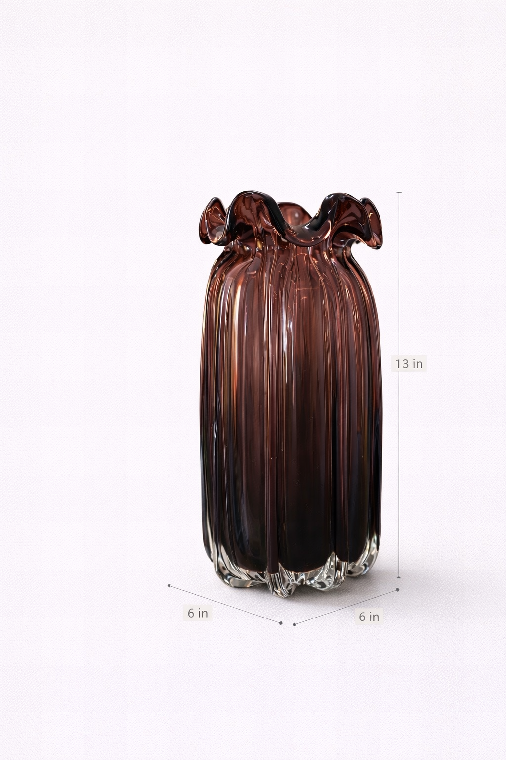 Amberwave Art Glass Vase