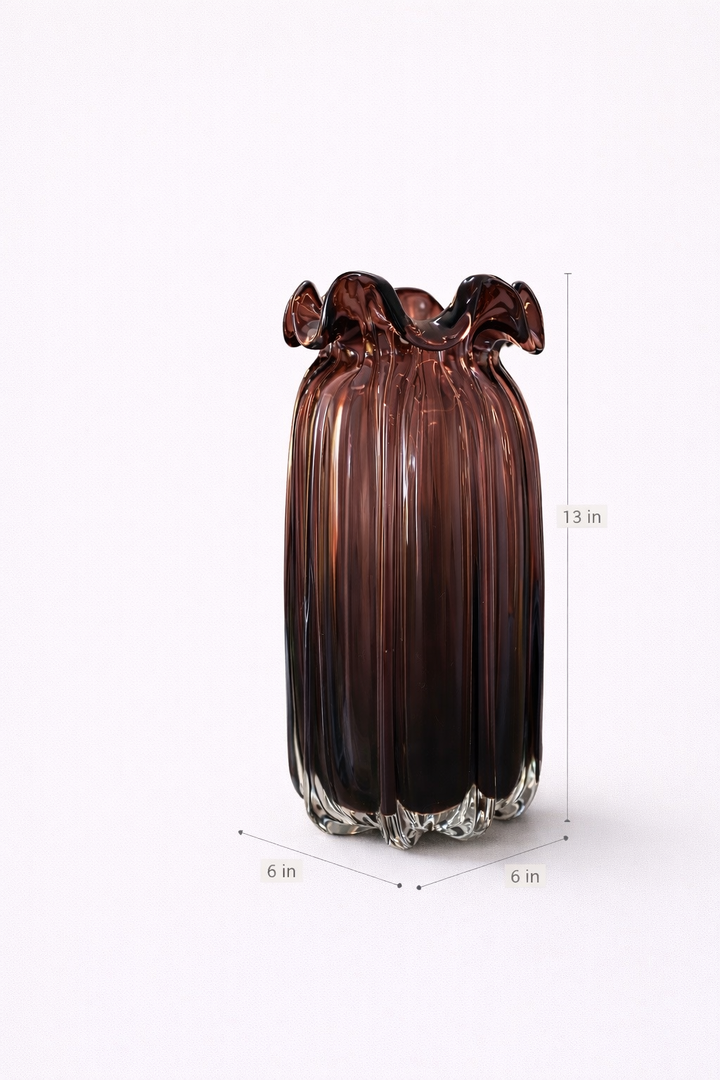 Amberwave Art Glass Vase