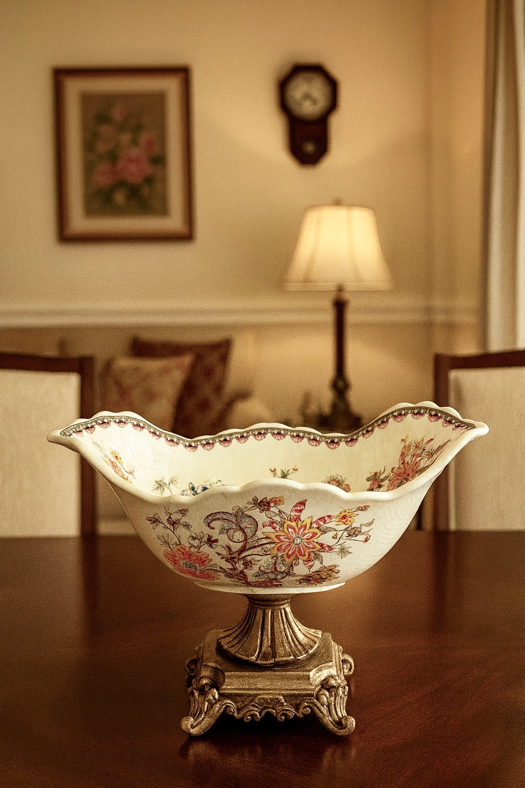 Maison d‚ÄôOr Ornate Ceramic Centerpiece Bowl