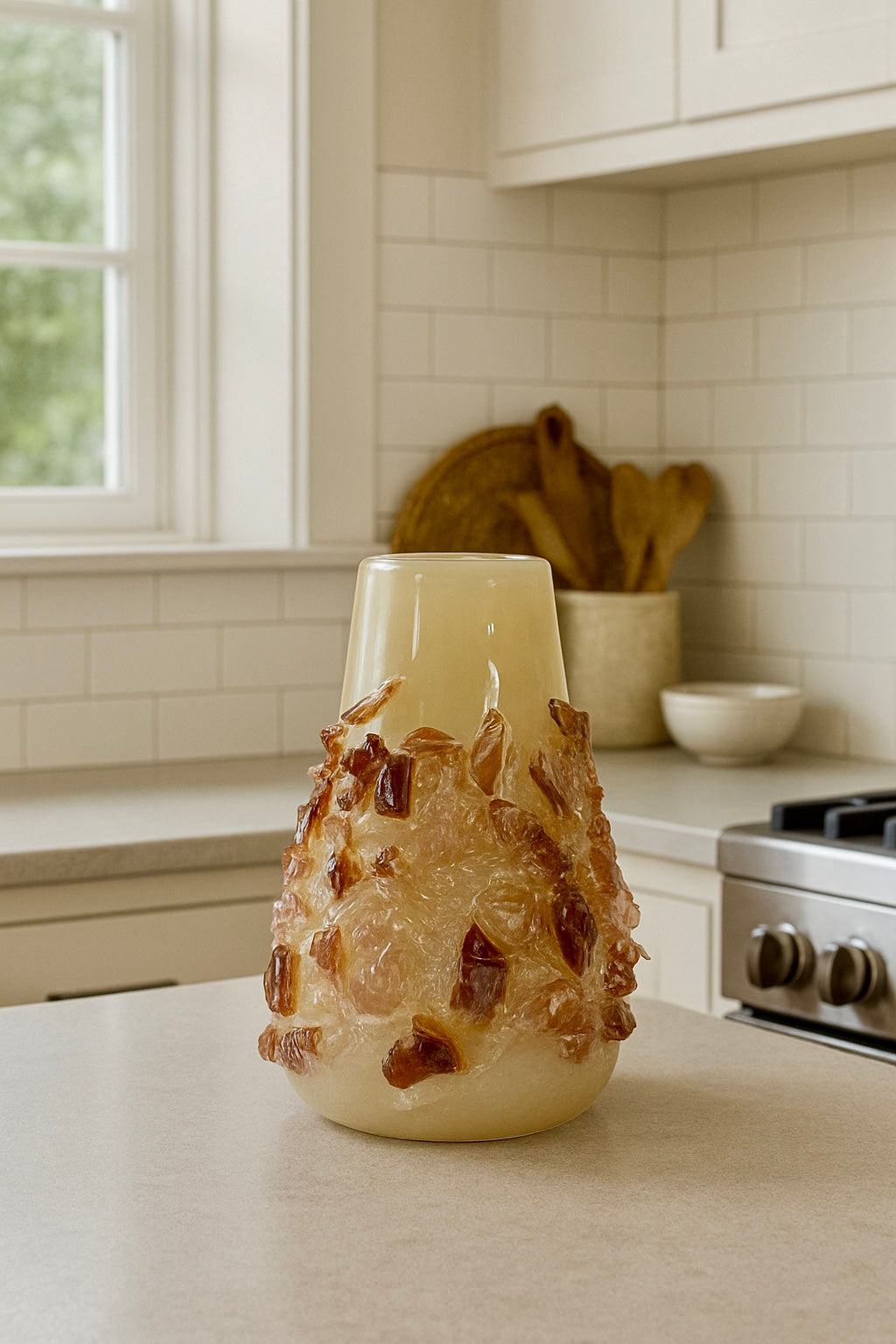 Regalia Gemstone Textured Vase