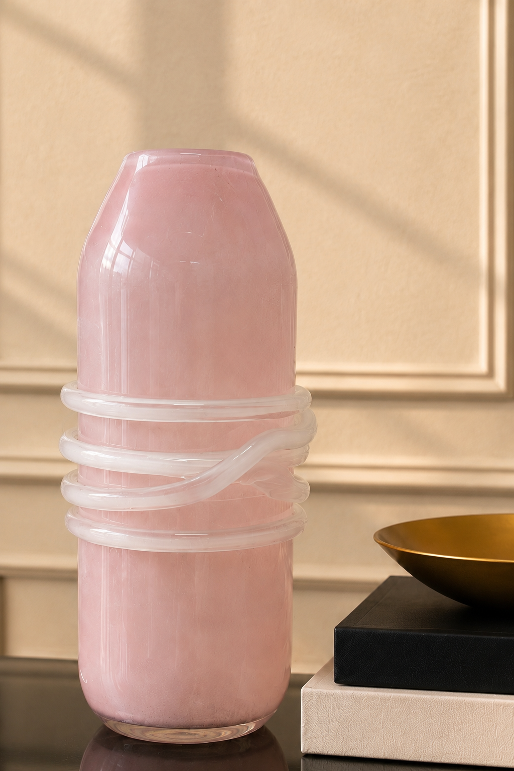 Blush Orbit Glass Vase Set - Pink &amp; White
