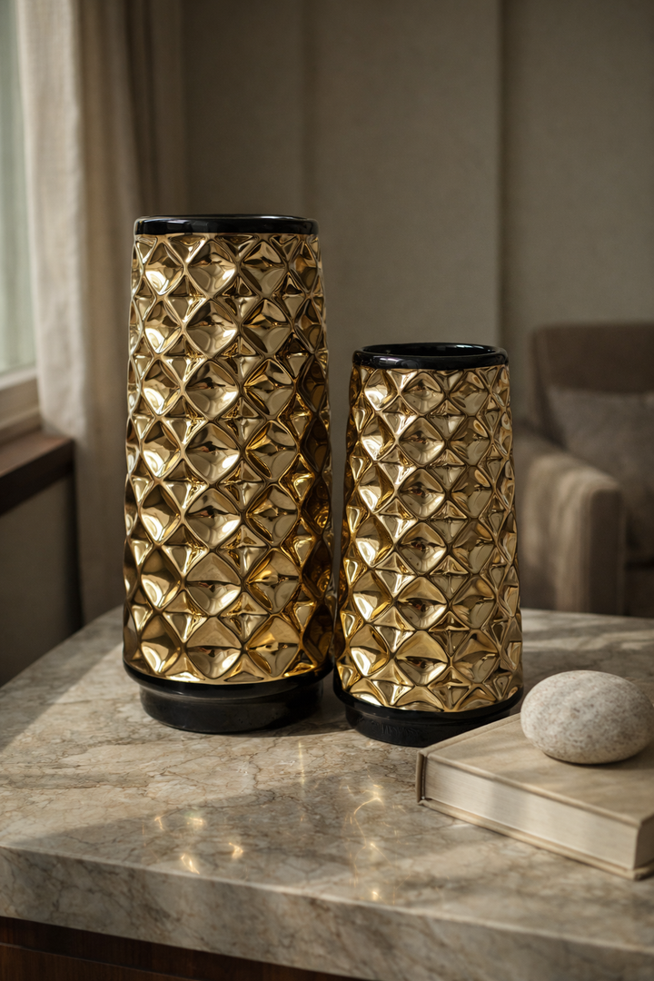 Gilded Charm Vase Set