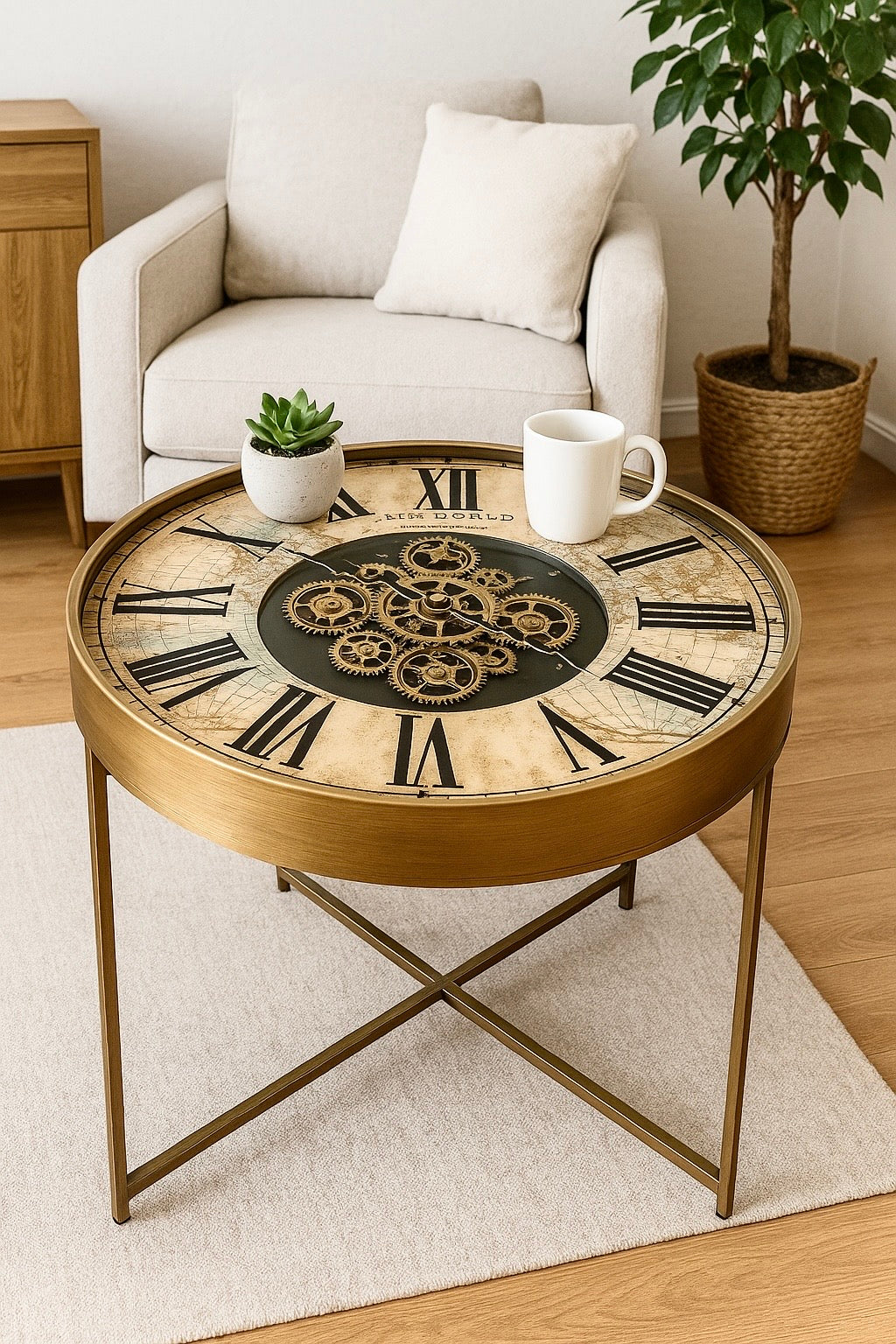 Globetrotter Clock Table