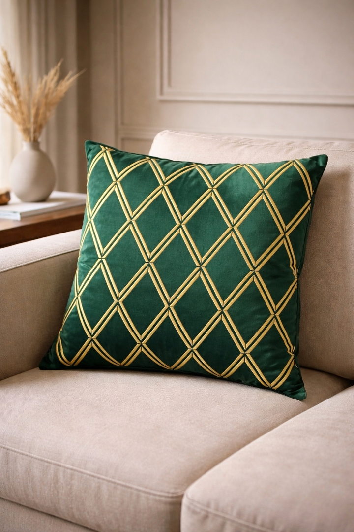 Royale Trellis Velvet Cushion Cover