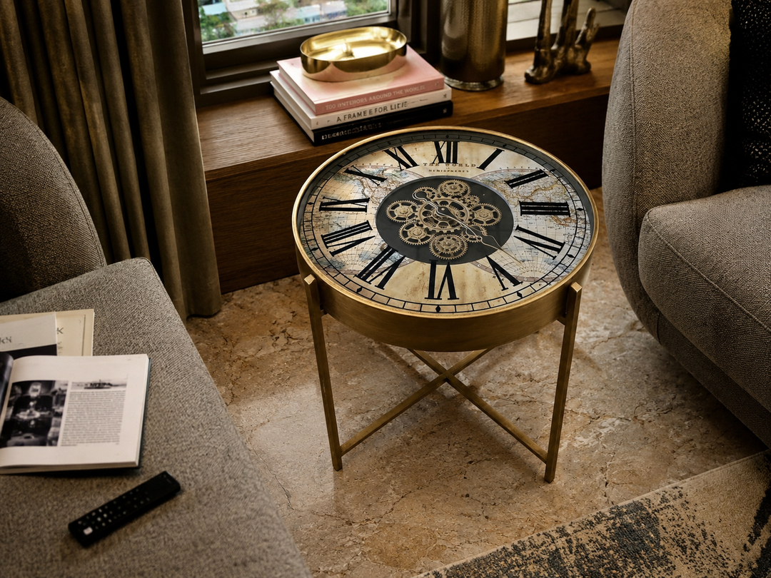 Globetrotter Clock Table