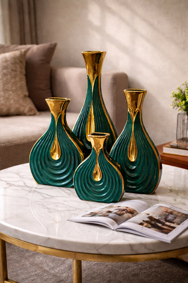 Opulent Cascade Vase Collection Set