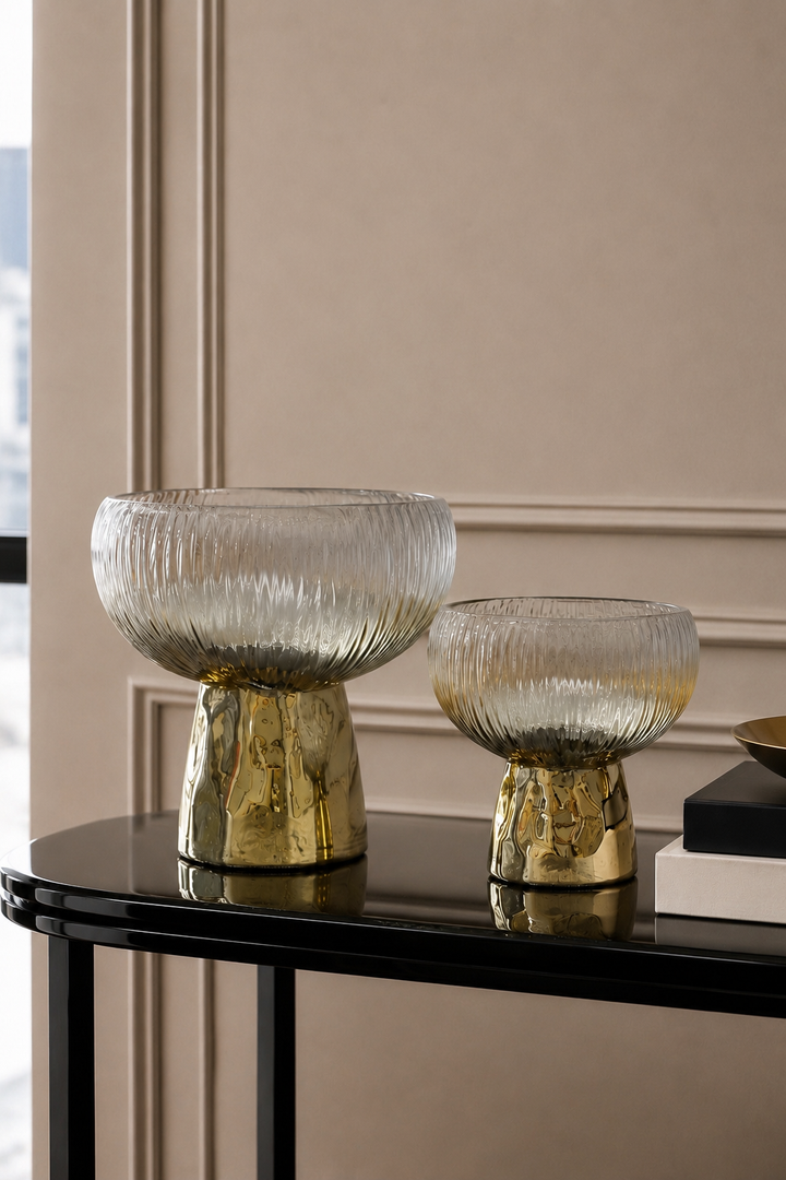 Solenne Vase Set - Smoky Gold