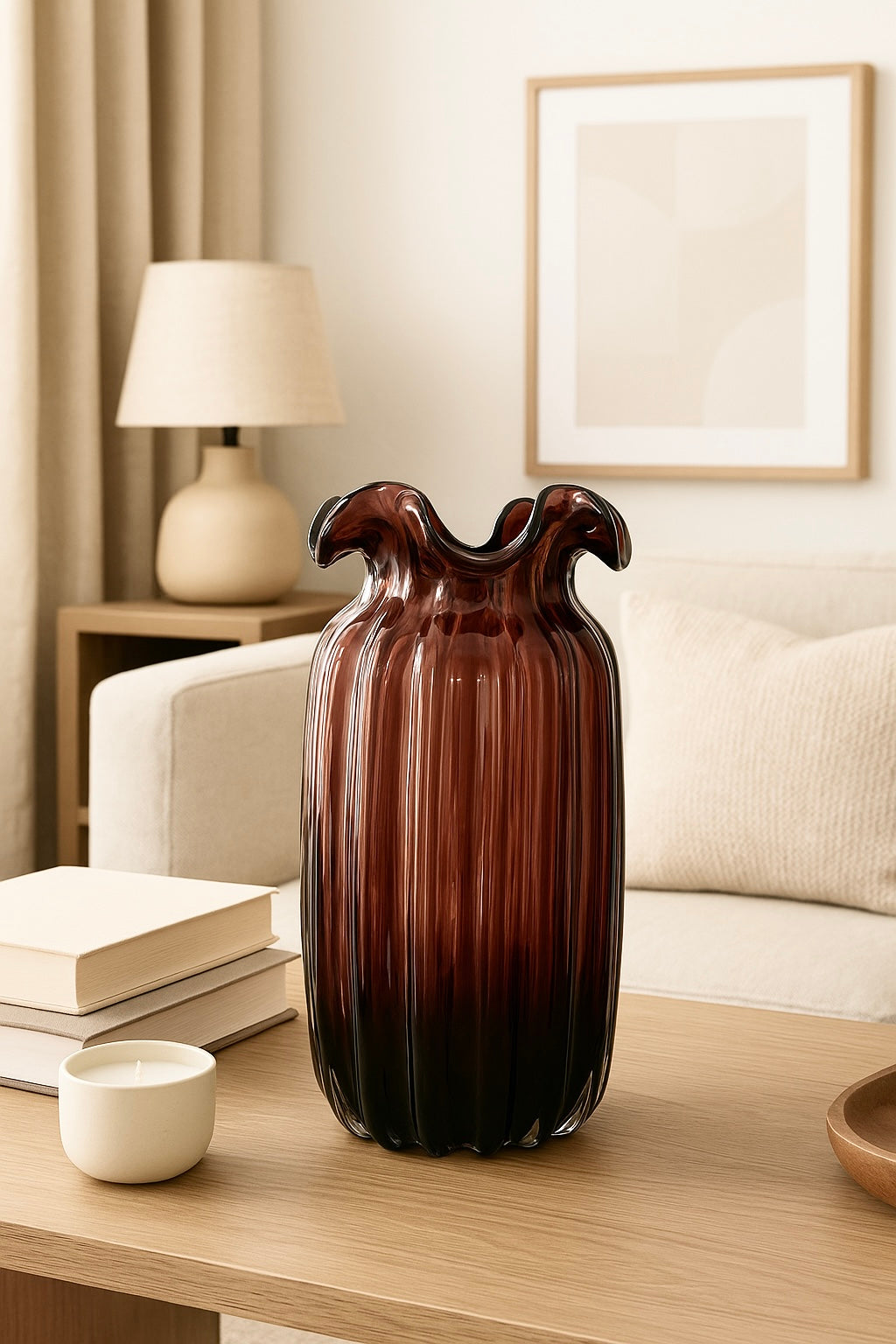 Amberwave Art Glass Vase