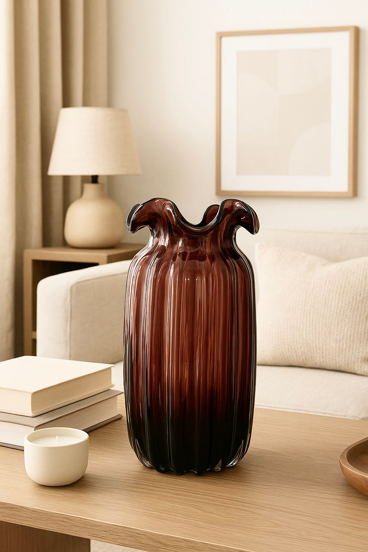 Amberwave Art Glass Vase