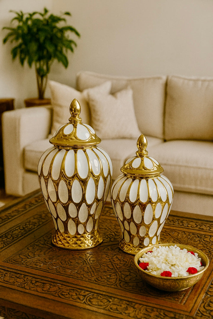 Golden Halo Vase Set