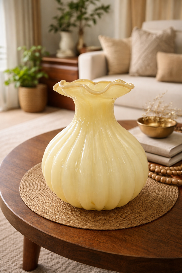 Solara Bloom Ribbed Vases