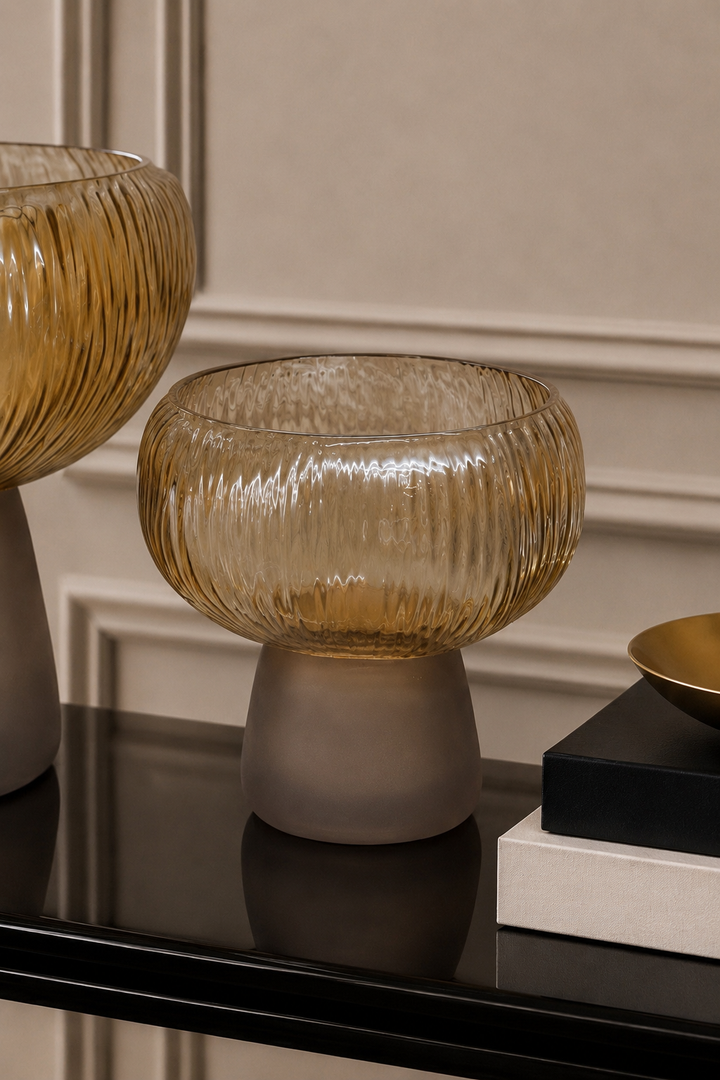 Solenne Vase Set - Amber Brown