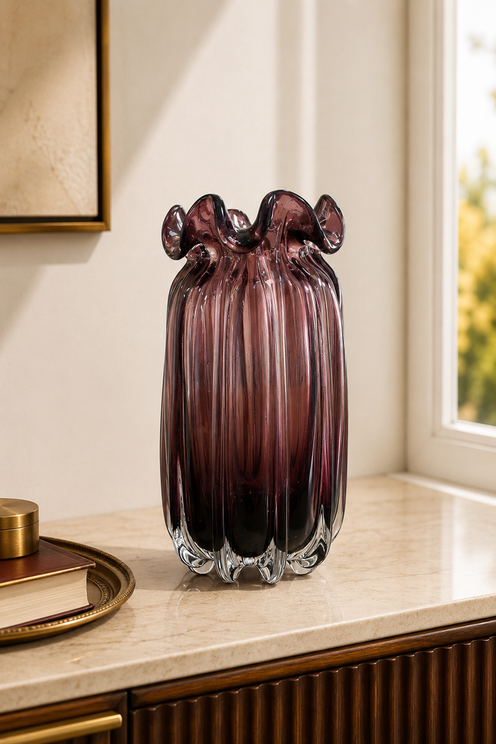 Amberwave Art Glass Vase