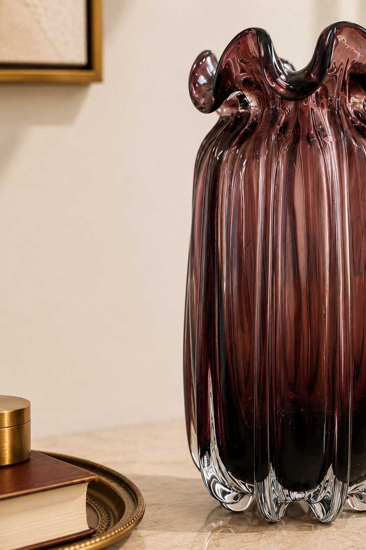 Amberwave Art Glass Vase