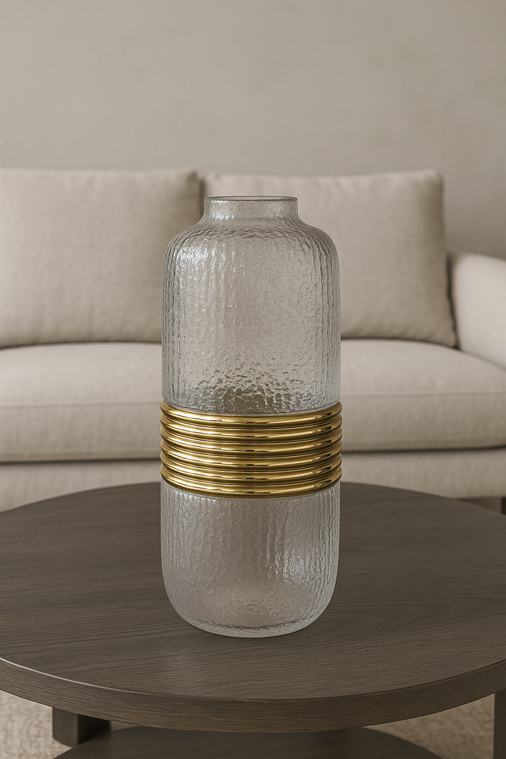 Aurelio Textured Glass Vase