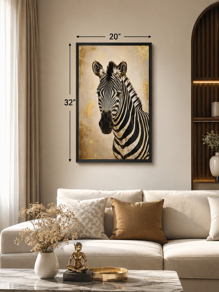 Savannah Noir Zebra Canvas Wall Art