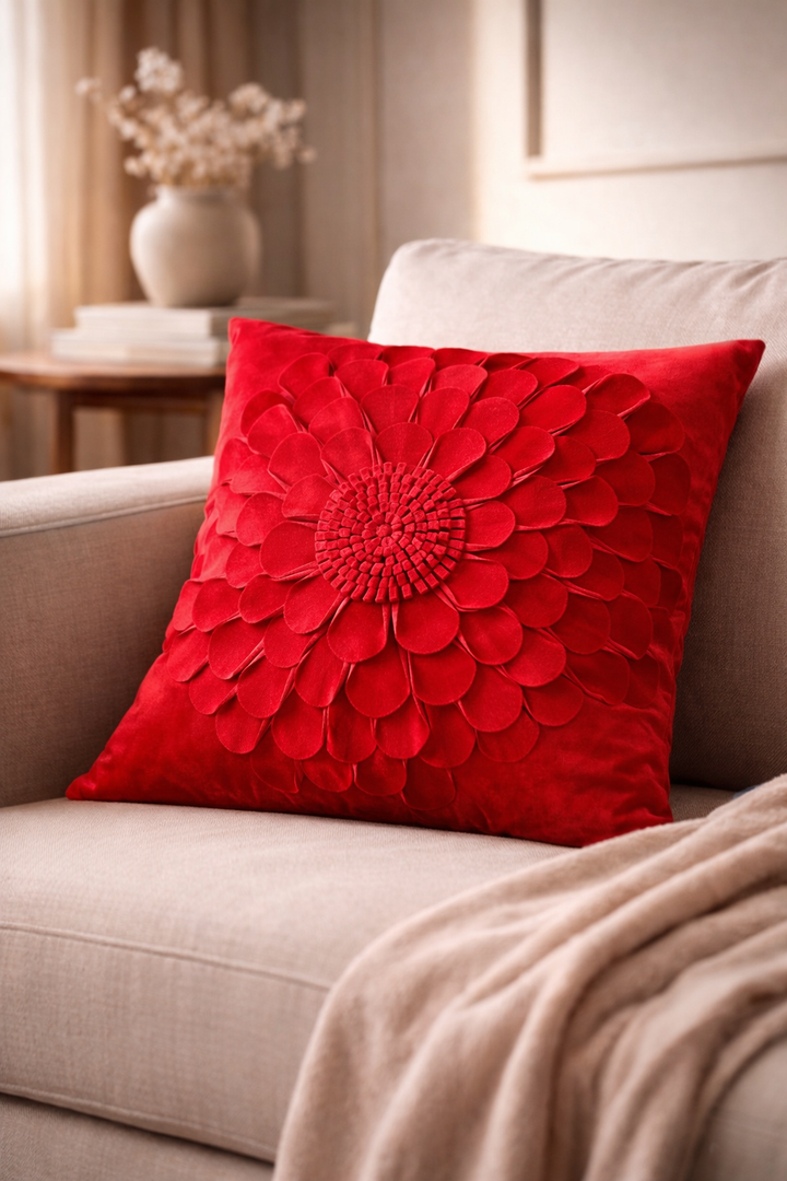 Petalia Bloom Velvet Cushion Cover