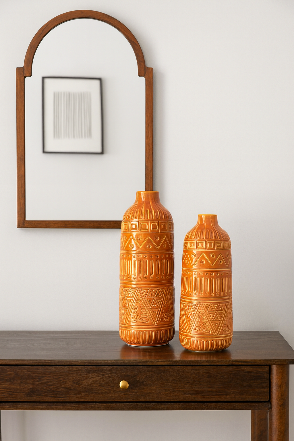 Amber Heritage Vase set
