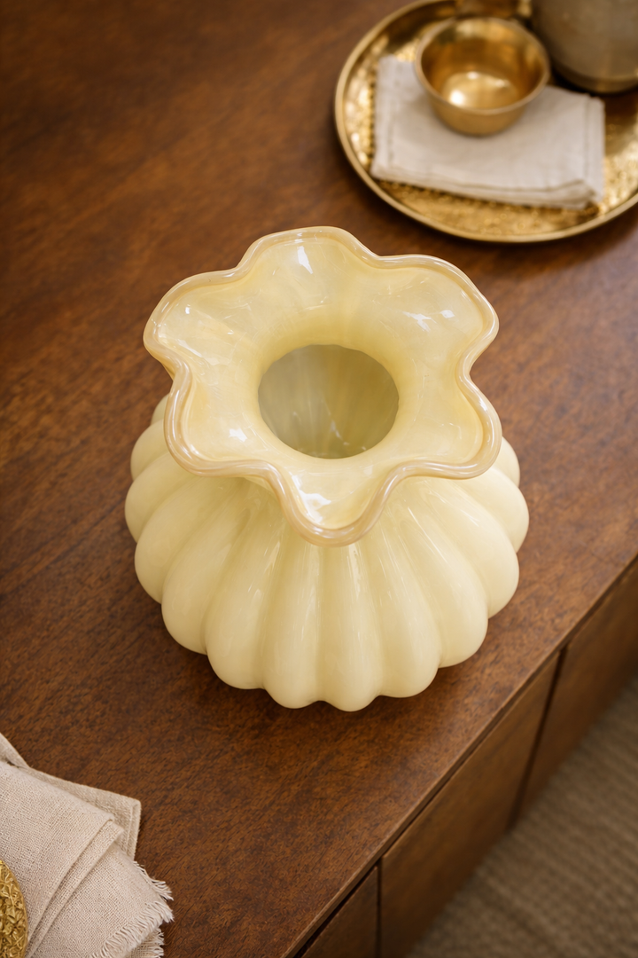 Solara Bloom Ribbed Vases