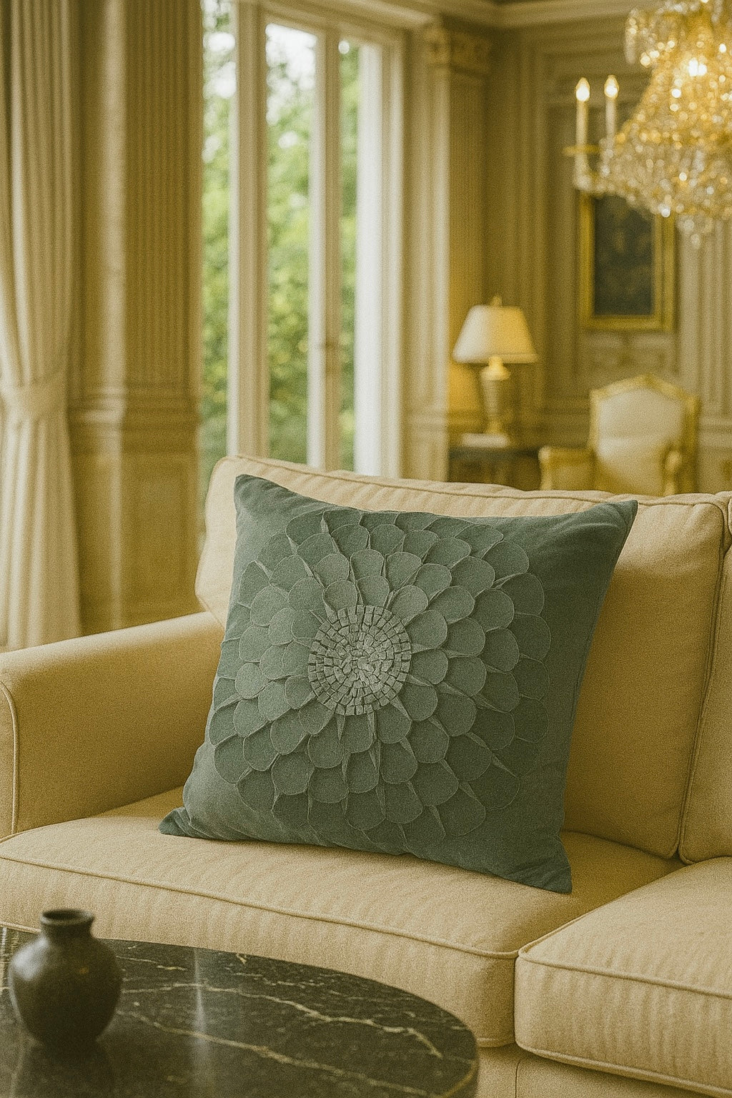Petalia Bloom Velvet Cushion Cover