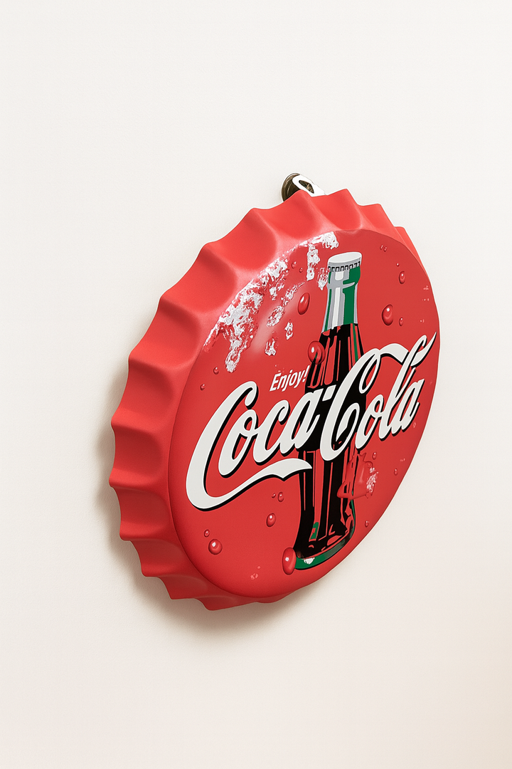 Coca Cola Red Metal Bottle Cap Wall Decor