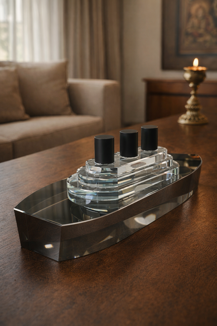 Aqua Lumin Vessel Sculpture