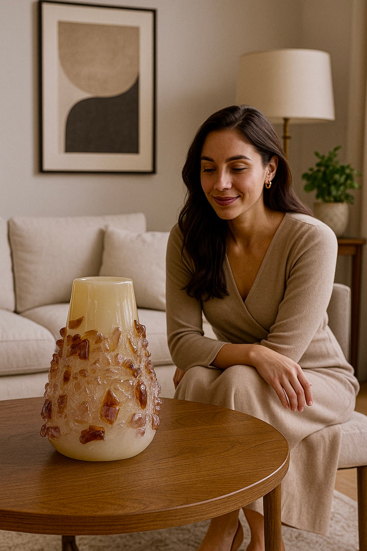 Regalia Gemstone Textured Vase