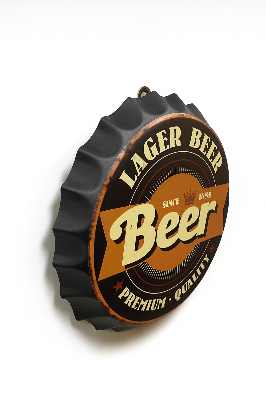 Lager Beer Metal Bottle Cap Wall Decor