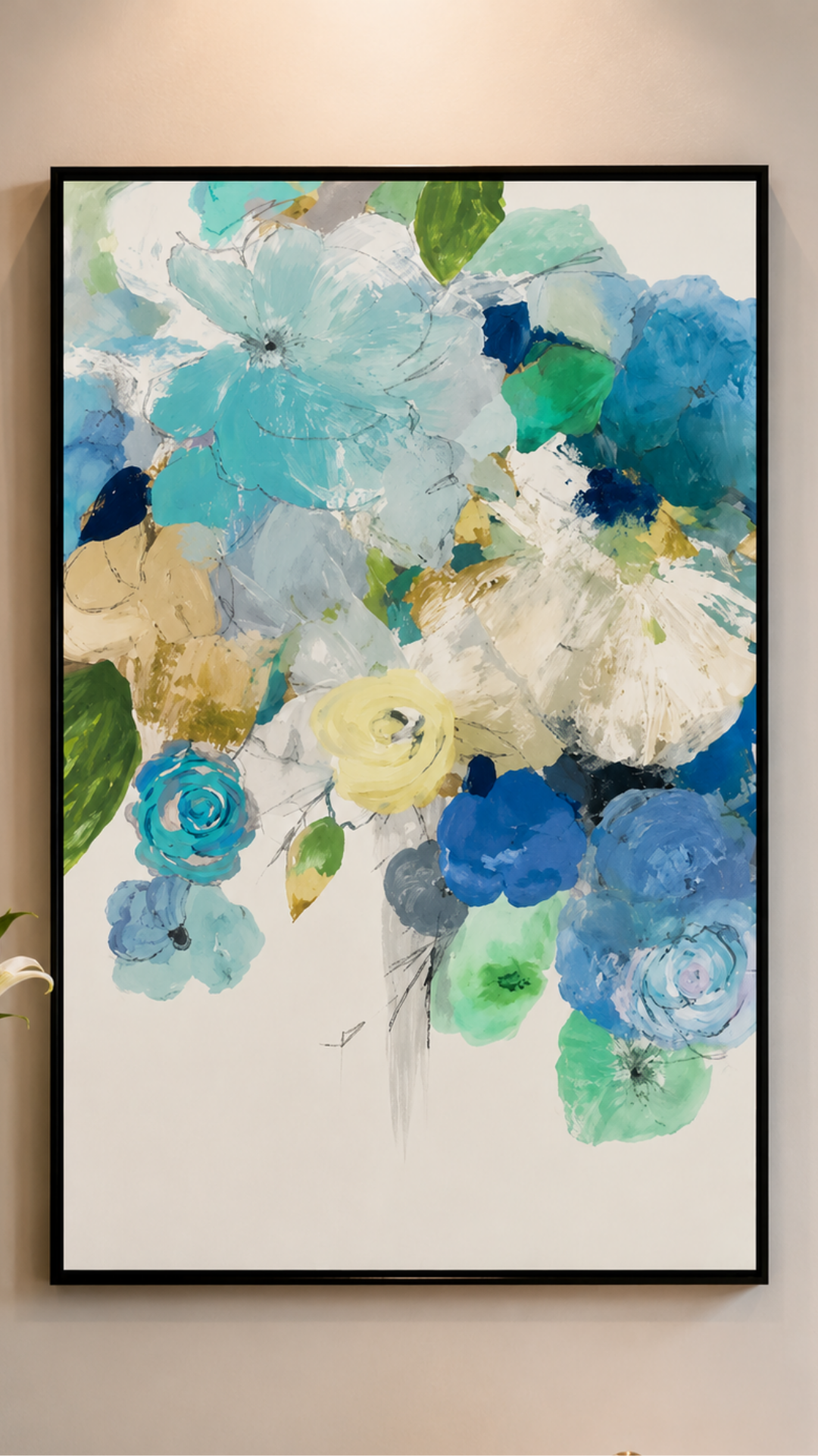 Azure Bloom Symphony Wall Art