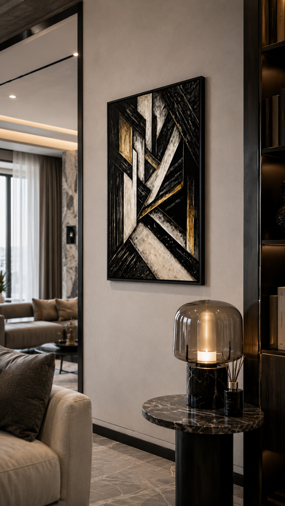 Obsidian Interlock Wall Art