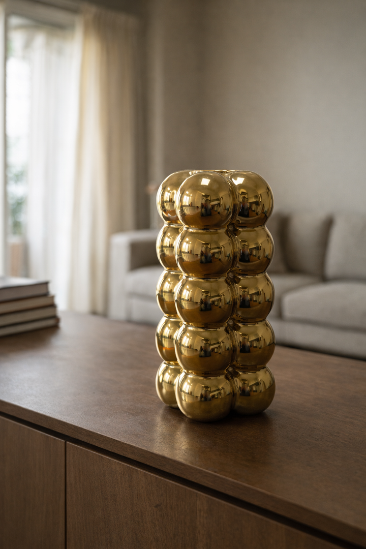 Celestra Gold Orb Vase