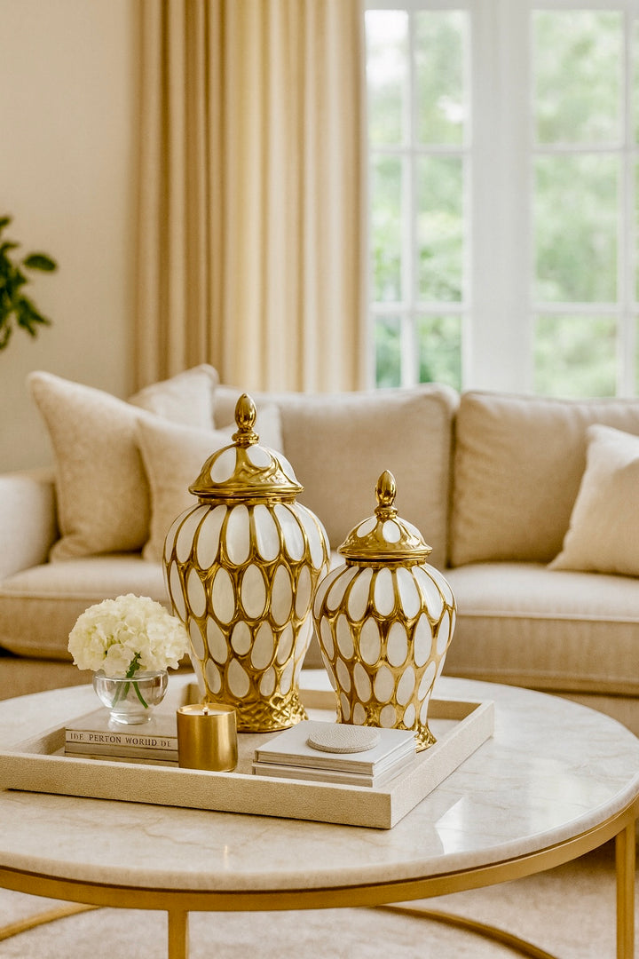Golden Halo Vase Set