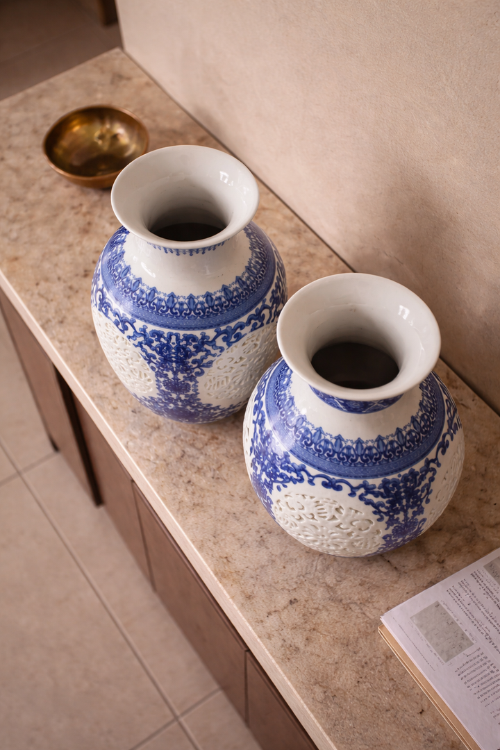 Royal Blue Grace Vase Set