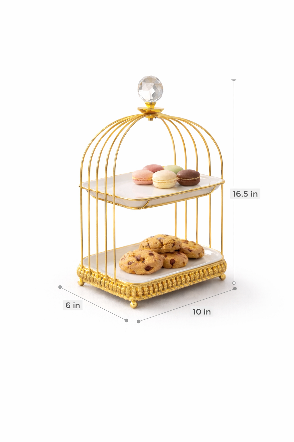 Imperial Delight Serving Stand - Rectangle Two Tier