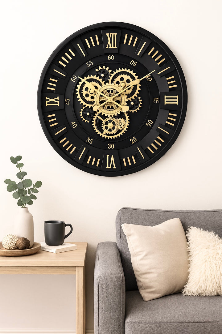 Imperium Gearwork Wall Clock Bronze / Black