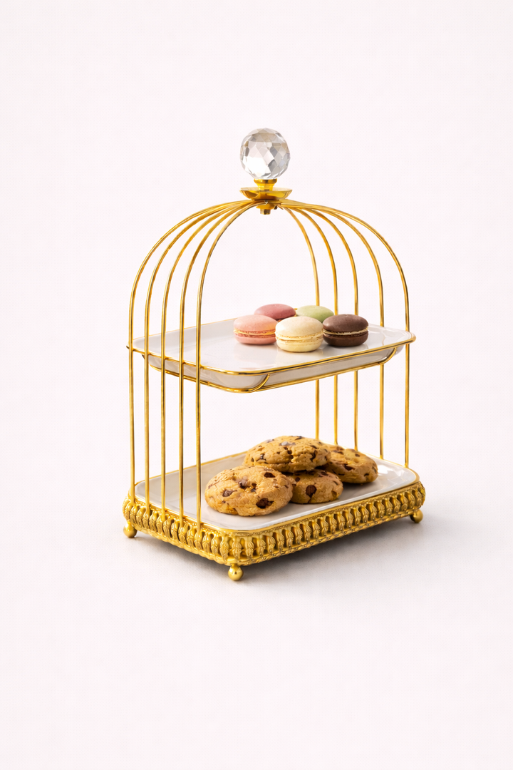 Imperial Delight Serving Stand - Rectangle Two Tier