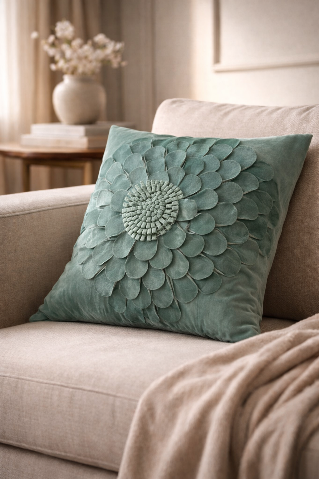 Petalia Bloom Velvet Cushion Cover