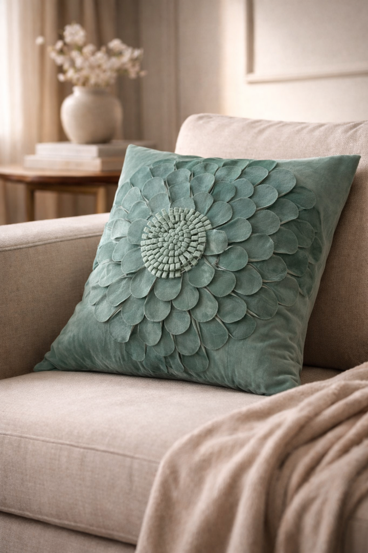 Petalia Bloom Velvet Cushion Cover