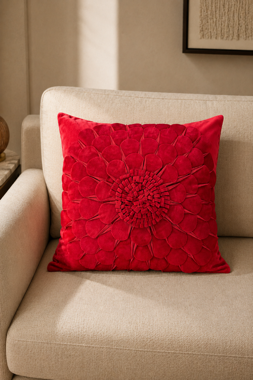 Petalia Bloom Velvet Cushion Cover