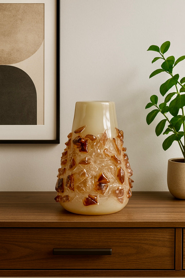 Regalia Gemstone Textured Vase